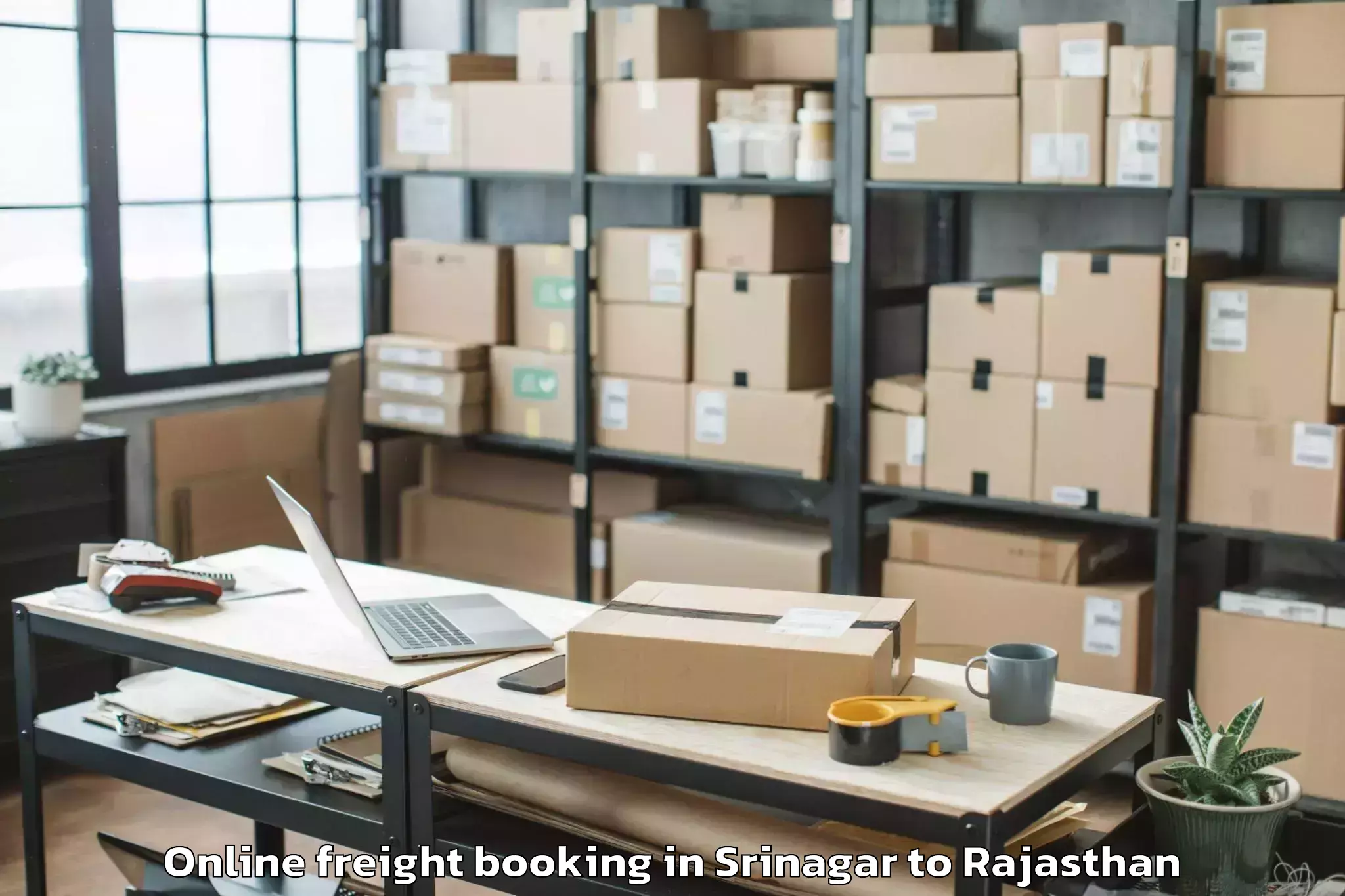 Book Srinagar to Civil Airport Raj Online Freight Booking